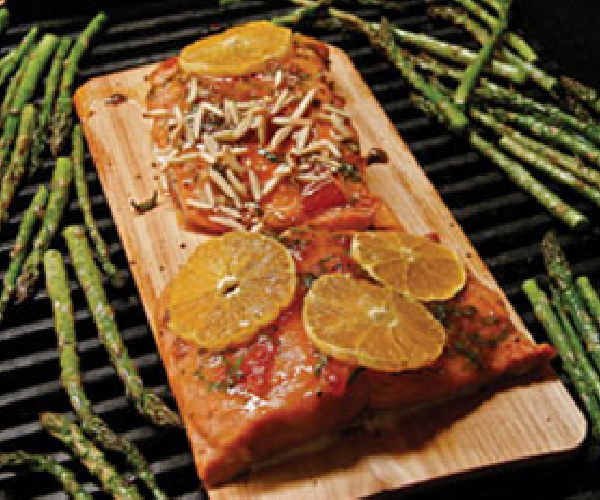 Cedar Plank Salmon with Orange Glaze Recipe Blue Rhino