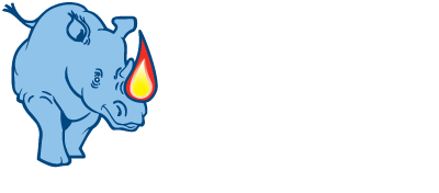 Blue Rhino Delivery+ logo white