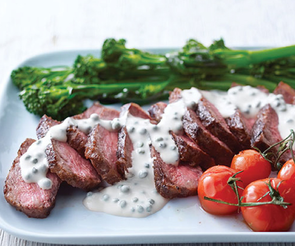 Steak with Peppercorn Sauce Recipe | Blue Rhino